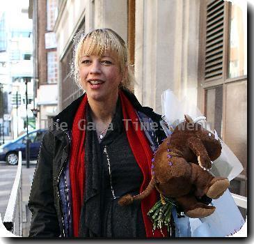 Sara Cox
leaving the BBC Radio 1 studios after presenting her final show to begin her maternity leave
London, England.