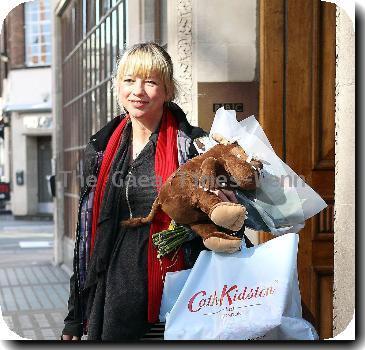 Sara Cox
leaving the BBC Radio 1 studios after presenting her final show to begin her maternity leave
London, England.