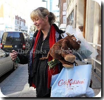 Sara Cox
leaving the BBC Radio 1 studios after presenting her final show to begin her maternity leave
London, England.