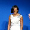 US First Lady Michelle Obama speaks at a ceremony to donate her 2009 inaugural gown at the Smithsonian's National Museum of American History in Washington, DC, on March 9, 2010. Continuing the long tradition of First Ladies donating their inaugural gowns to the Smithsonian, Michelle presented her 2009 inaugural gown to the Smithsonian's National Museum of American History.
Washington DC, USA.