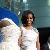 US First Lady Michelle Obama speaks at a ceremony to donate her 2009 inaugural gown at the Smithsonian's National Museum of American History in Washington, DC, on March 9, 2010. Continuing the long tradition of First Ladies donating their inaugural gowns to the Smithsonian, Michelle presented her 2009 inaugural gown to the Smithsonian's National Museum of American History.
Washington DC, USA.