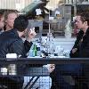 Alexander Skarsgard enjoys lunch with friends at Joan's on Third Los Angeles.