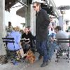 Alexander Skarsgard enjoys lunch with friends at Joan's on Third Los Angeles.