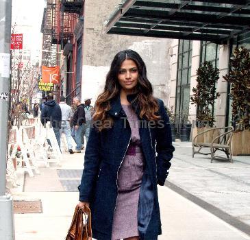 Camila Alves
'Shear Genius' host walking in Manhattan wearing a purple dress
New York City, USA.