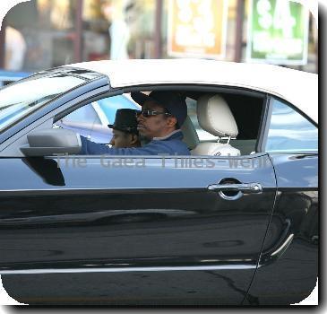 Eddie Griffin out and about driving his car in Beverly Hills Los Angeles.