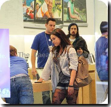 Lacey Schwimmer shopping at the Apple store at The Grove in Hollywood. Los Angeles.