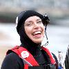 Christine Bleakley 
starts her water ski challenge for Sport Relief from Dover this morning. The One Show presenter hopes to raise thousands of pounds for the charity by waterskiing across the English channel
Dover, England.