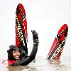 Christine Bleakley 
starts her water ski challenge for Sport Relief from Dover this morning. The One Show presenter hopes to raise thousands of pounds for the charity by waterskiing across the English channel
Dover, England.