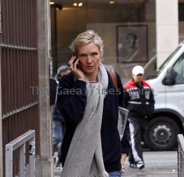 Jo Whiley 
outside the Radio One studios 
London, England.