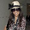 Manager Jonathan Shalit, Myleene Klass and daughter Ava Bailey
Myleene Klass arriving at Heathrow airport with her daughter and manager on a flight from Los Angeles 
London, England.