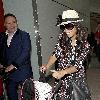 Manager Jonathan Shalit, Myleene Klass and daughter Ava Bailey
Myleene Klass arriving at Heathrow airport with her daughter and manager on a flight from Los Angeles 
London, England.