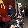 Manager Jonathan Shalit, Myleene Klass and daughter Ava Bailey
Myleene Klass arriving at Heathrow airport with her daughter and manager on a flight from Los Angeles 
London, England.