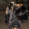 Manager Jonathan Shalit, Myleene Klass and daughter Ava Bailey
Myleene Klass arriving at Heathrow airport with her daughter and manager on a flight from Los Angeles 
London, England.