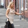 Kerry Katona 
looking upset as she arrives at her mother Sue's house in Warrington
Cheshire, England.