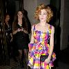 Nicola Roberts
 Girls Aloud singer leaving her hotel with friends wearing a colourful dress
London, England.