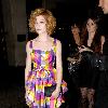 Nicola Roberts
 Girls Aloud singer leaving her hotel with friends wearing a colourful dress
London, England.