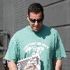 Adam Sandler 
goes for lunch in Santa Monica with his wife Jackie Titone and daughter Sadie.
 Los Angeles, California, USA.