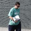 Adam Sandler 
goes for lunch in Santa Monica with his wife Jackie Titone and daughter Sadie.
 Los Angeles, California, USA.