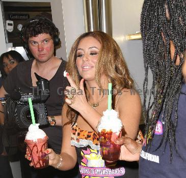 Aubrey O'Day 
visits Millions of Milkshakes in West Hollywood to create her own shake
Los Angeles, California, USA.