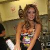 Aubrey O'Day 
visits Millions of Milkshakes in West Hollywood to create her own shake
 Los Angeles, California, USA.