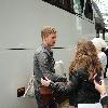 Jeff Braizer  
arriving at his hotel ahead of hosting the X Factor live
Manchester, England.