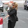 Kerry Katona
leaving her mum's house with her son Max
Warrington, England.