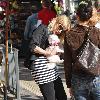 Eastenders' star Michelle Collins takes a break from shopping to eat lunch at The Grove.
Los Angeles, California.