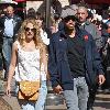 Donald Faison and his girlfriend CaCee Cobb shopping together at The Grove in Hollywood. Los Angeles, California.