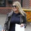 Kerry Katona 
leaving home 
Cheshire, England.