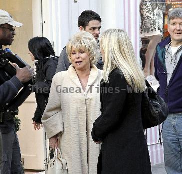 Barbara Windsor
filming scenes for 'Eastenders' on location in Carnaby Street. Barbara Windsor, who plays Peggy Mitchell, is due to leave the soap opera soon.
London, England.