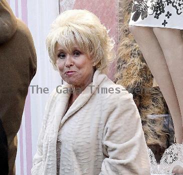 Barbara Windsor
filming scenes for 'Eastenders' on location in Carnaby Street. Barbara Windsor, who plays Peggy Mitchell, is due to leave the soap opera soon.
London, England.