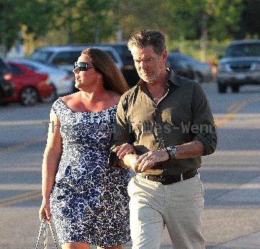 Pierce Brosnan and wife Keely Shaye Smith leaving Malibu Cinemas after watching a screening of 'Green Zone'
Los Angeles, California.