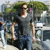 'True Blood' star Alexander Skarsgard leaving Lemonade in West Hollywood after having lunch with friends. 
Los Angeles, California.