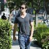 'True Blood' star Alexander Skarsgard leaving Lemonade in West Hollywood after having lunch with friends. 
Los Angeles, California.