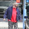 Gary Busey leaving Wells Fargo bank in Malibu
Los Angeles, California.