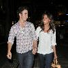 Kevin Jonas and his new wife Danielle out for a romantic walk through The Grove after having dinner 
Hollywood, USA.