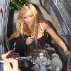 Tila Tequila arrives at her home where she is having a Garage Sales to raise money for her son. Los Angeles.