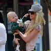 Anne Heche 
out shopping at The Grove with her son, Atlas.
Los Angeles, California.