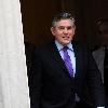 Prime Minister Gordon Brown leaves 10 Downing Street for Prime Minister's Questions at the House of Commons
London, England.