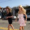 Nicky Hilton and Paris Hilton go shopping on 3rd Street after having lunch at Toast in West Hollywood Los Angeles.