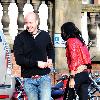 Spanish footballer Pepe Reina, his wife Yolanda Ruiz and their daughter
depart Cafe Sports after having lunch
Liverpool, England.