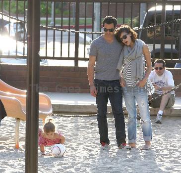 Jessica Alba with her husband Cash Warren and their daughter Honor Marie Warren 
enjoying some time together as a family at Beverly Hills Park
Los Angeles, USA.