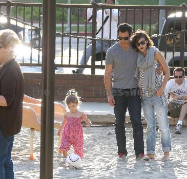 Jessica Alba with her husband Cash Warren and their daughter Honor Marie Warren 
enjoying some time together as a family at Beverly Hills Park
Los Angeles, USA.