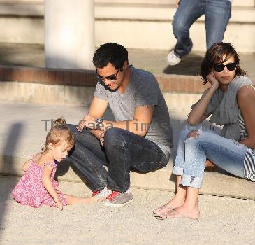 Jessica Alba with her husband Cash Warren and their daughter Honor Marie Warren 
enjoying some time together as a family at Beverly Hills Park
Los Angeles, USA.