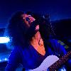 Singer Corinne Bailey Rae 
performing on stage at the Oran Mor 
Glasgow, Scotland.