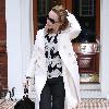 Kylie Minogue 
leaving her home and heading for a studio in West London. 
London, England.