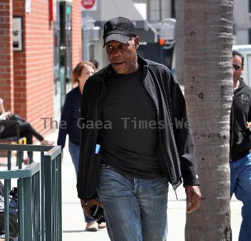 Danny Glover departs a medical building in Beverly Hills Los Angeles.