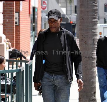 Danny Glover departs a medical building in Beverly Hills Los Angeles.