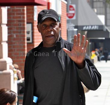 Danny Glover departs a medical building in Beverly Hills Los Angeles.