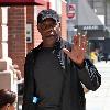 Danny Glover departs a medical building in Beverly Hills Los Angeles.